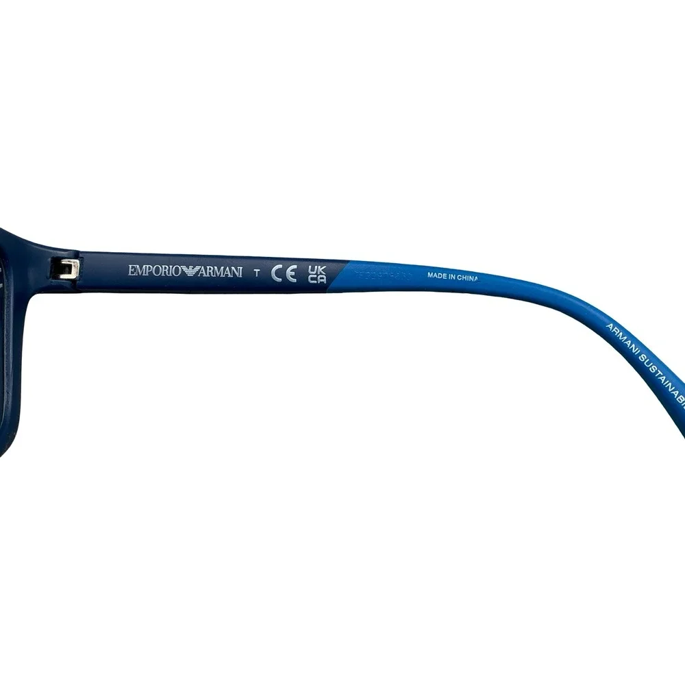 Emporio Armani EA3203 5088 Blue Matte Rectangle Eyeglasses Junior 48-16-125
